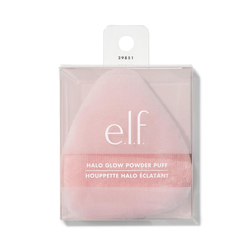 e.l.f. Halo Glow Powder Puff - Soft Reusable Puff for Loose & Pressed Powders | Vegan & Cruelty-Free