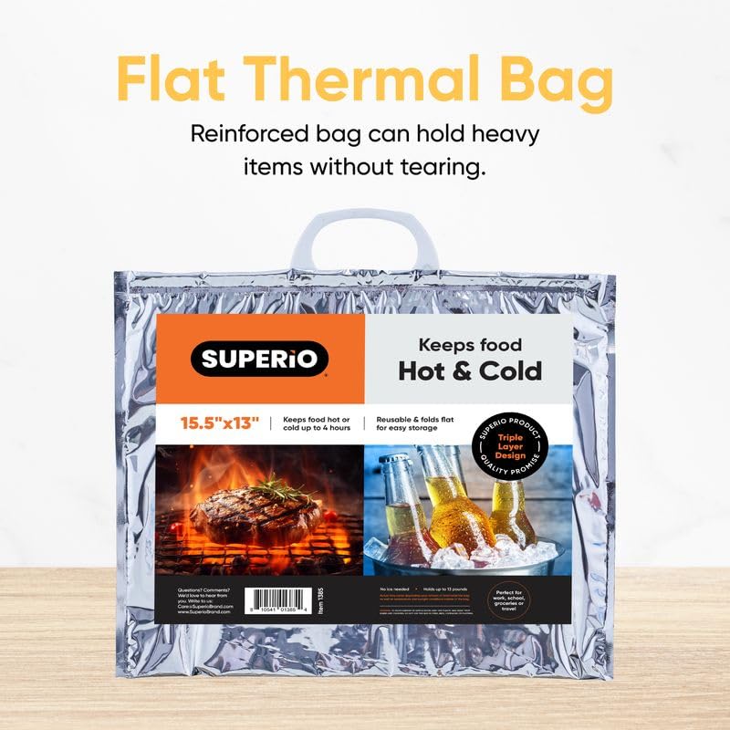 Superio Insulated Food Delivery Bags for Hot & Cold Storage
