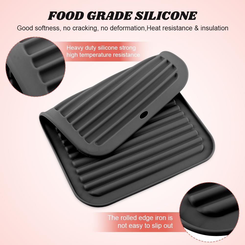 Heat Resistant Silicone Mat for Hair Tools - Portable Styling Pad for Curling & Flat Irons | Black