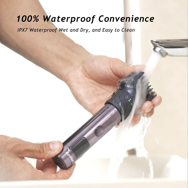 Beard Trimmer and Clippers Set for Men with Foil Shaver, Professional 3-in-1 Mens Shaving Fades Kit with Nose Trimmer, IPX7 Waterproof Wet/Dry, Precise Dial Adjustable 20 Settings, USB-C Rechargeable