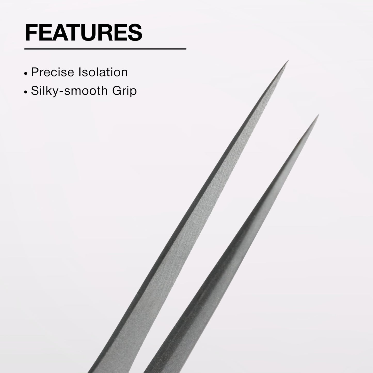 Curacoro EyeLash Tweezers - LashSmith Fine-tipped Lash Application Tool - Straight Isolation Tweezer for Every Lash Set