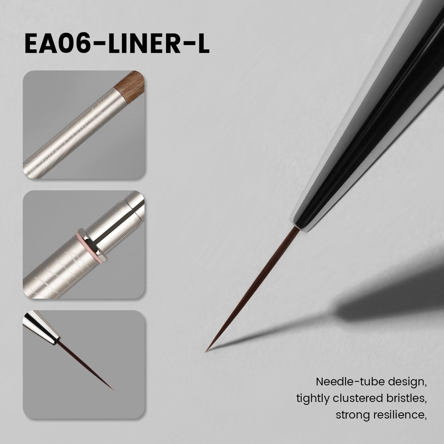 EliteAlly Nail Art Brushes - 12mm Slim Liner Brush for Professional Nail Art Design | Perfect for Manicure Painting