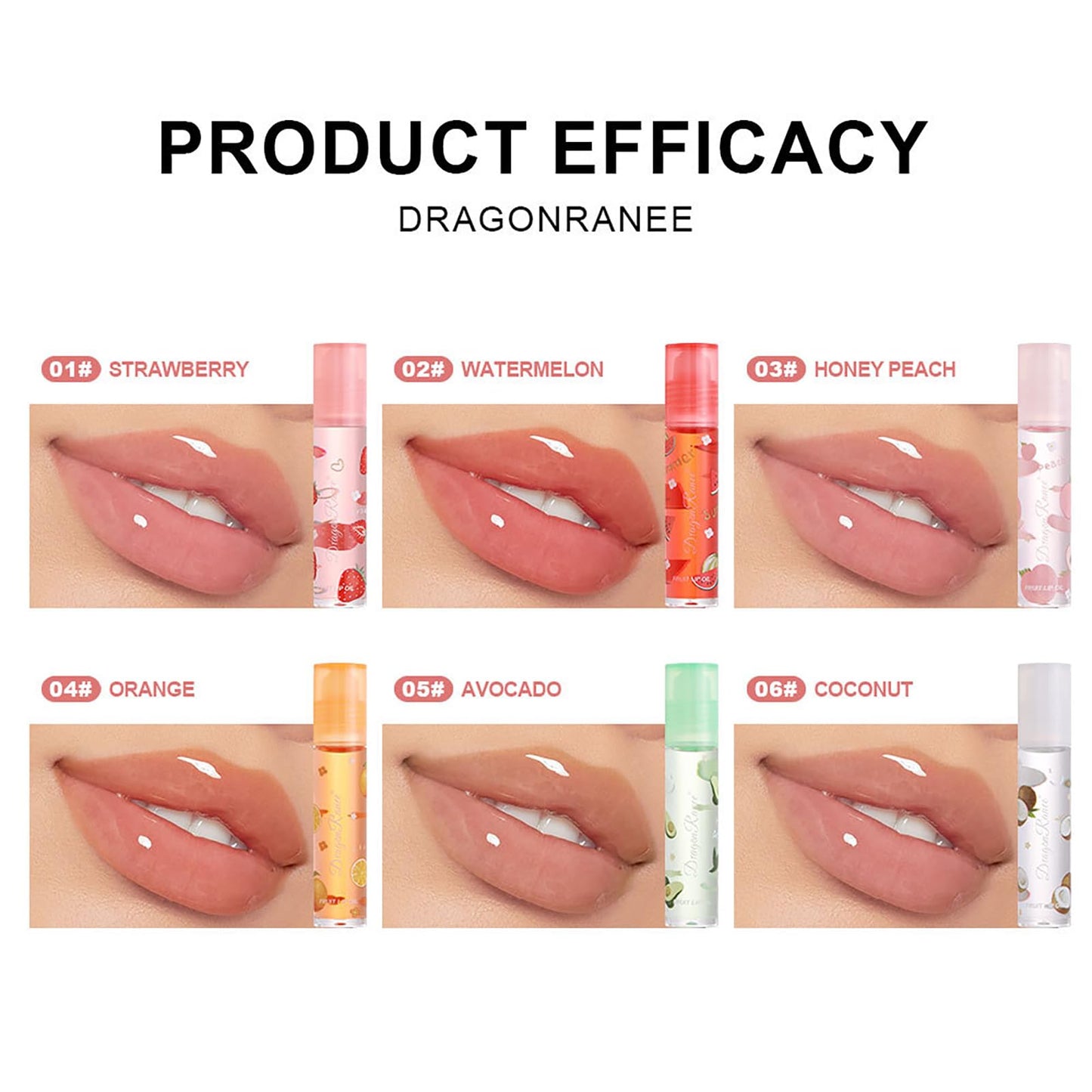 Lissymuse Nourishing Lip Oil Gloss Set, 6pcs Non-Sticky Moisturizing Smooth Glossy Finish Lip Glow Oil, Tinted Plumping Butter Lipgloss Long Lasting Lips Balm - Lips Care Stuff for Women Girls Teens