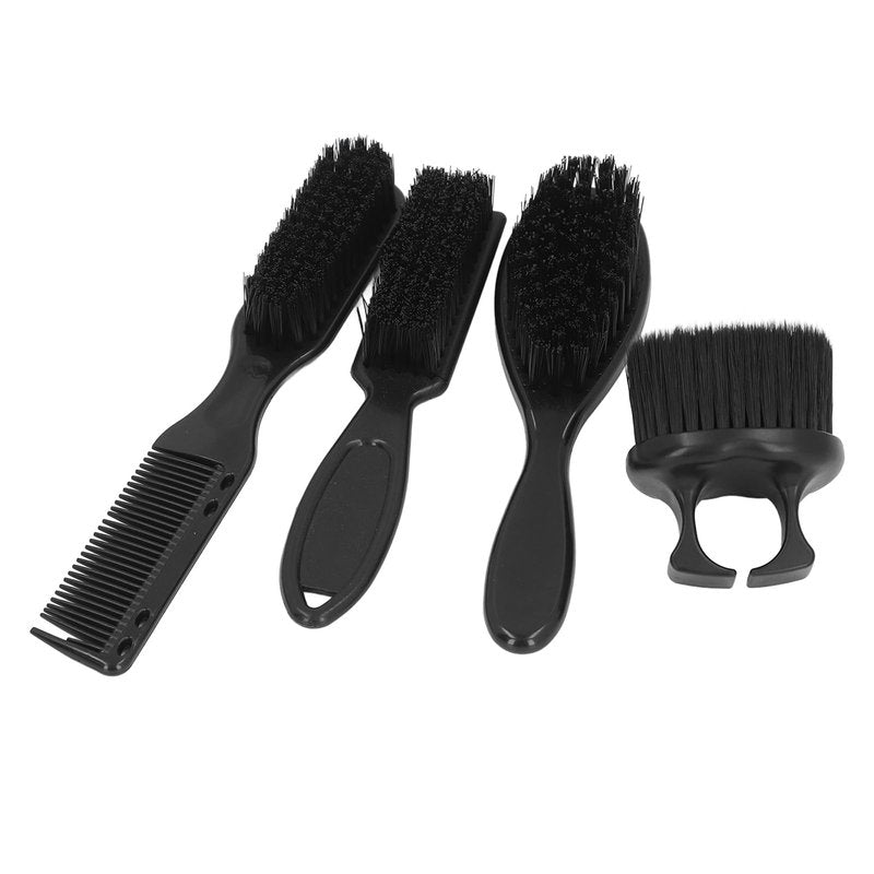 ZJchao 4pcs Men Beard Brush Set, Reinforced Nylon Hair Beard Styling Brush Set Ergonomic Handle Comb Brush Men Beard Brush Kit Beard Grooming Tools for Home and Barbershop