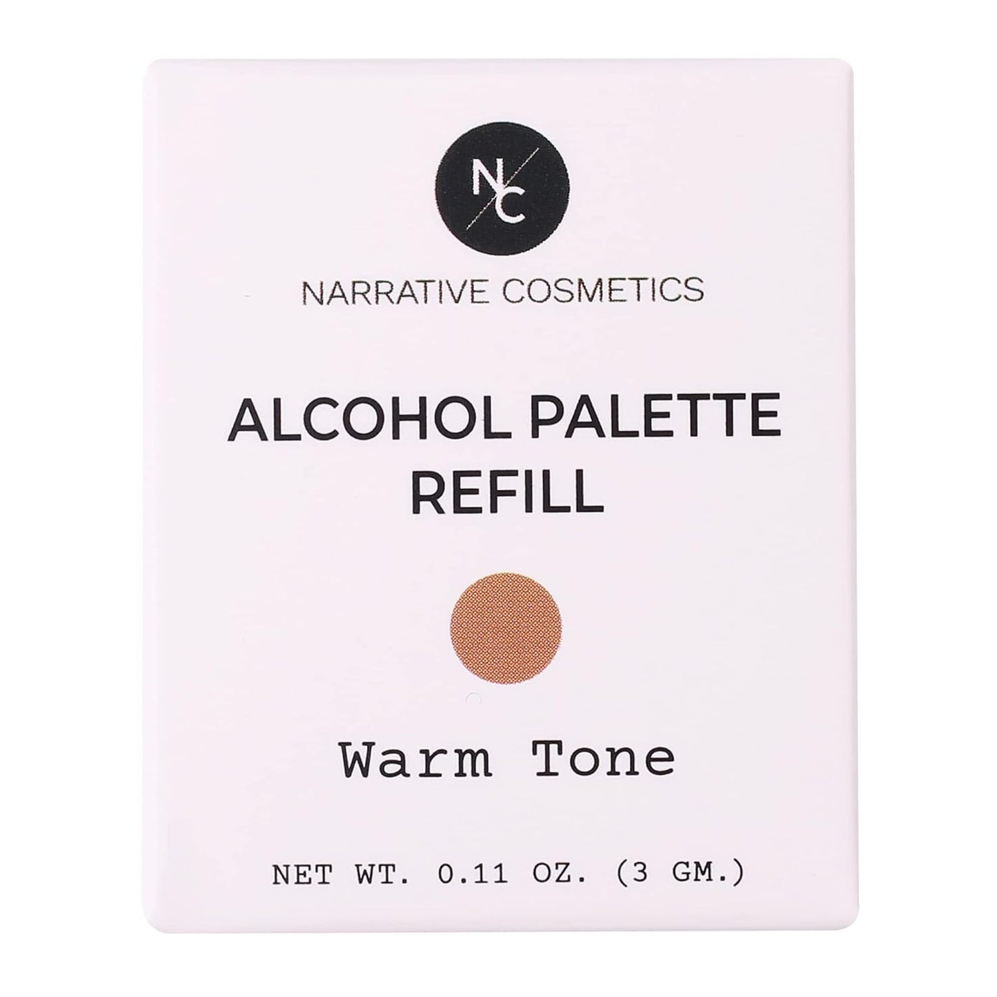 Narrative Cosmetics Alcohol-Activated Refill Pan - Warm Tone Waterproof Tattoo Cover & SFX Makeup, Highly Pigmented