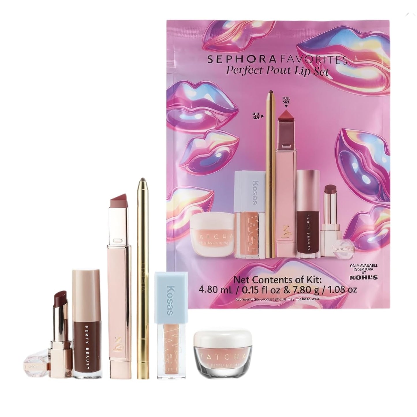 Perfect Pout 6-Piece Lip Set - Hydrating Lipsticks & Glosses for Stunning Lips