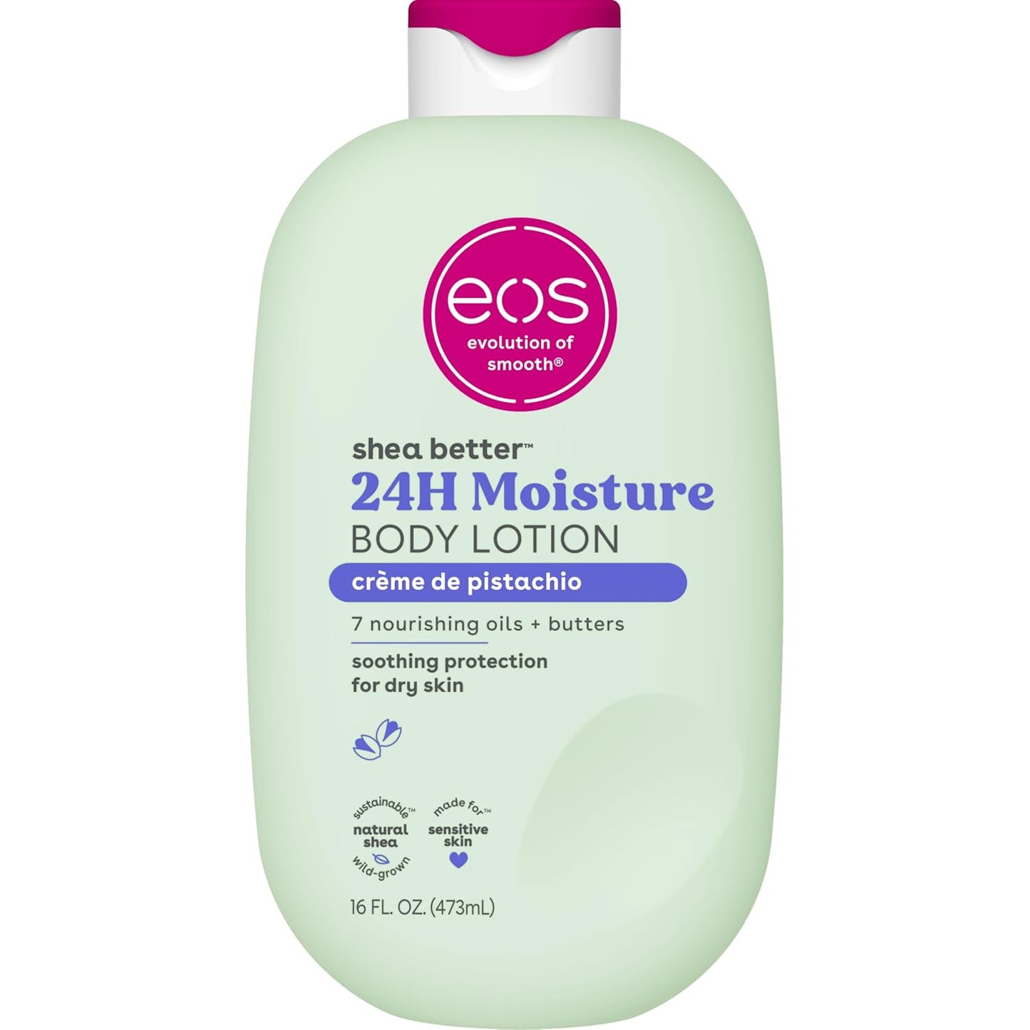 Eos Shea Better Body Lotion - Vanilla Cashmere, 24-Hour Moisture, Lightweight & Non-Greasy | 16 fl oz