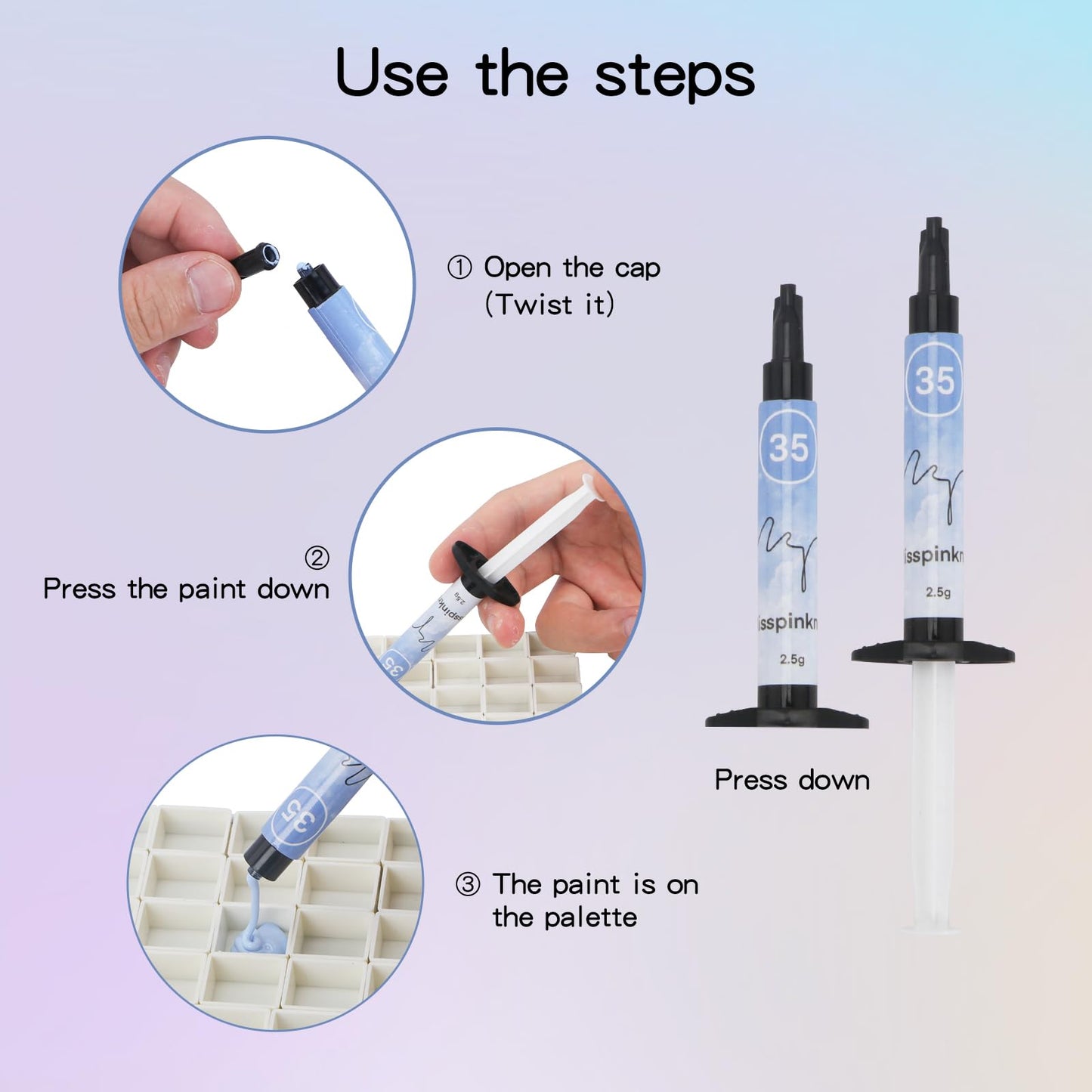 YJMyujimi Gel palette Painting gel for nail art non wipe 40colors individual squares UV LED for DIY nail salon tpo hema free