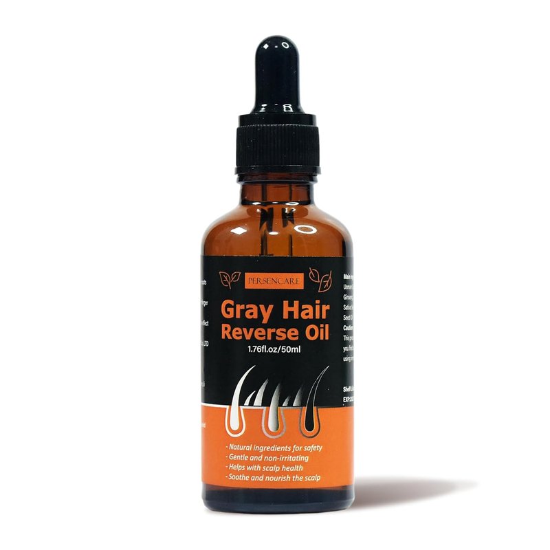 Herbal Gray Hair Reverse Essential Oil - Darkening Conditioner & Growth Serum | Usma Polygonum Multiflorum Blend