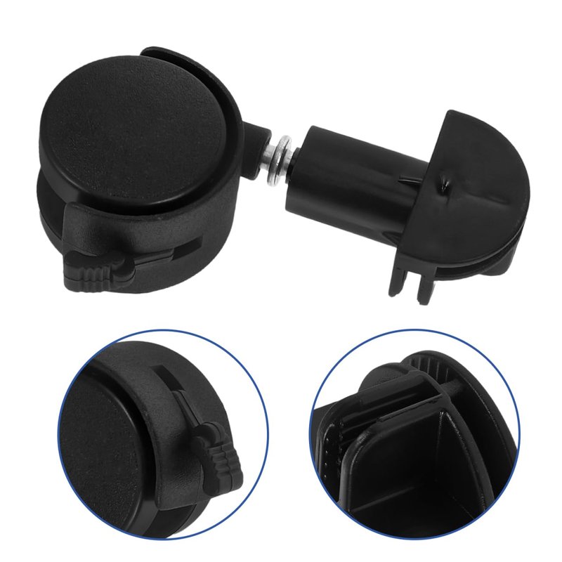 POPETPOP 10 Pack 3/8 Stem Casters Replacement Wheels for Pet Cage 4.13X1.96X5.90In 360 Rotating Silent Casters with Lock for Hardwood Carpet Tile Vinyl Floors
