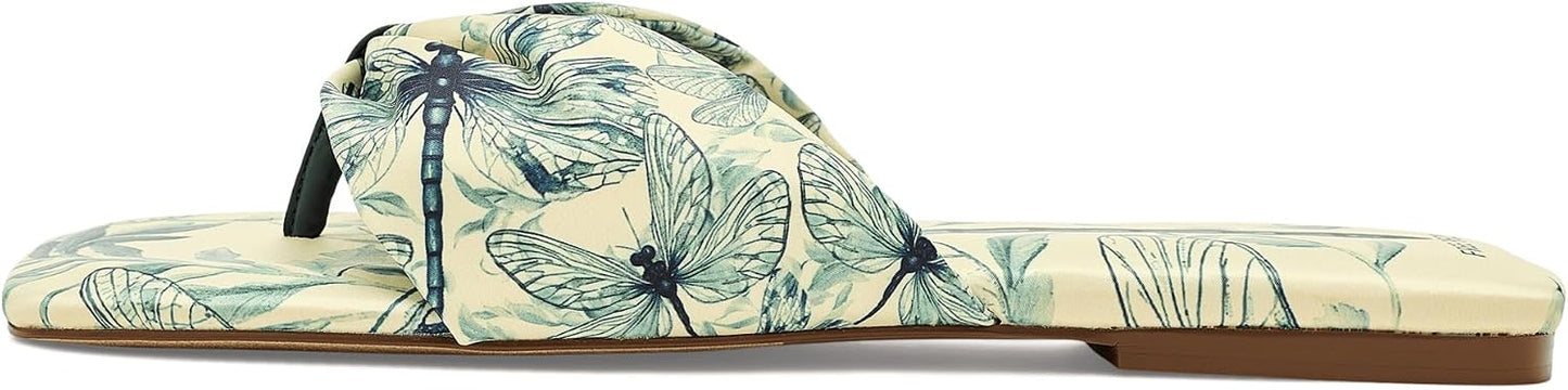 Tia Ruched Printed Sandals - Stylish Summer Footwear for Women | Comfortable & Trendy