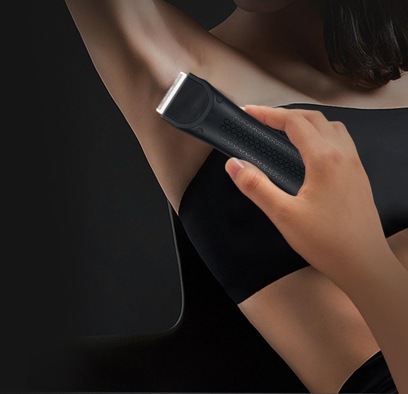 New Electric Intimate Trimmer, Digital Haircut, Shaving Razor, Men's and Women's Body Hair, pubic Hair, Leg Hair Clippers Black + Charging Base Charger (LCD Digital Display Model)