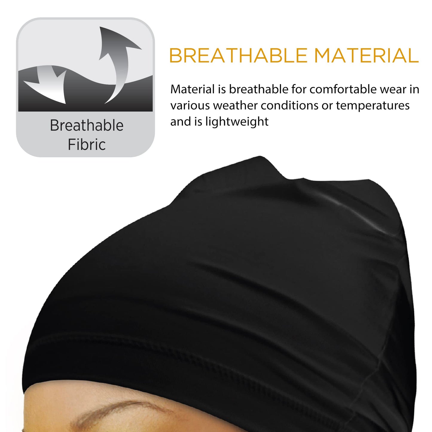 DONNA Real Fit Spandex Cap Headband Wig Human Hair, Wig Cap for Women