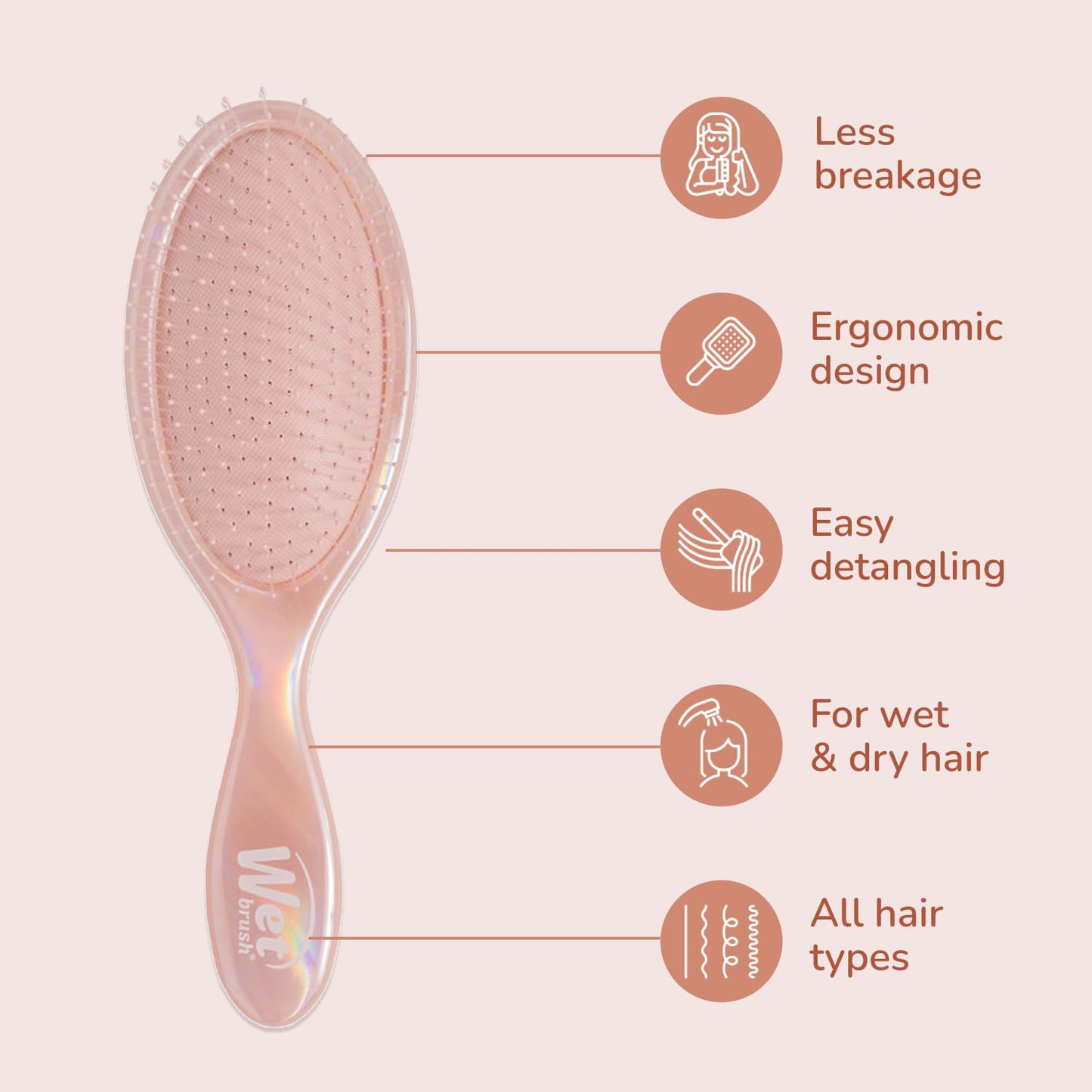 Wet Brush Original Detangler - Ultra-Soft IntelliFlex Bristles for All Hair Types | Limited Edition Bronze