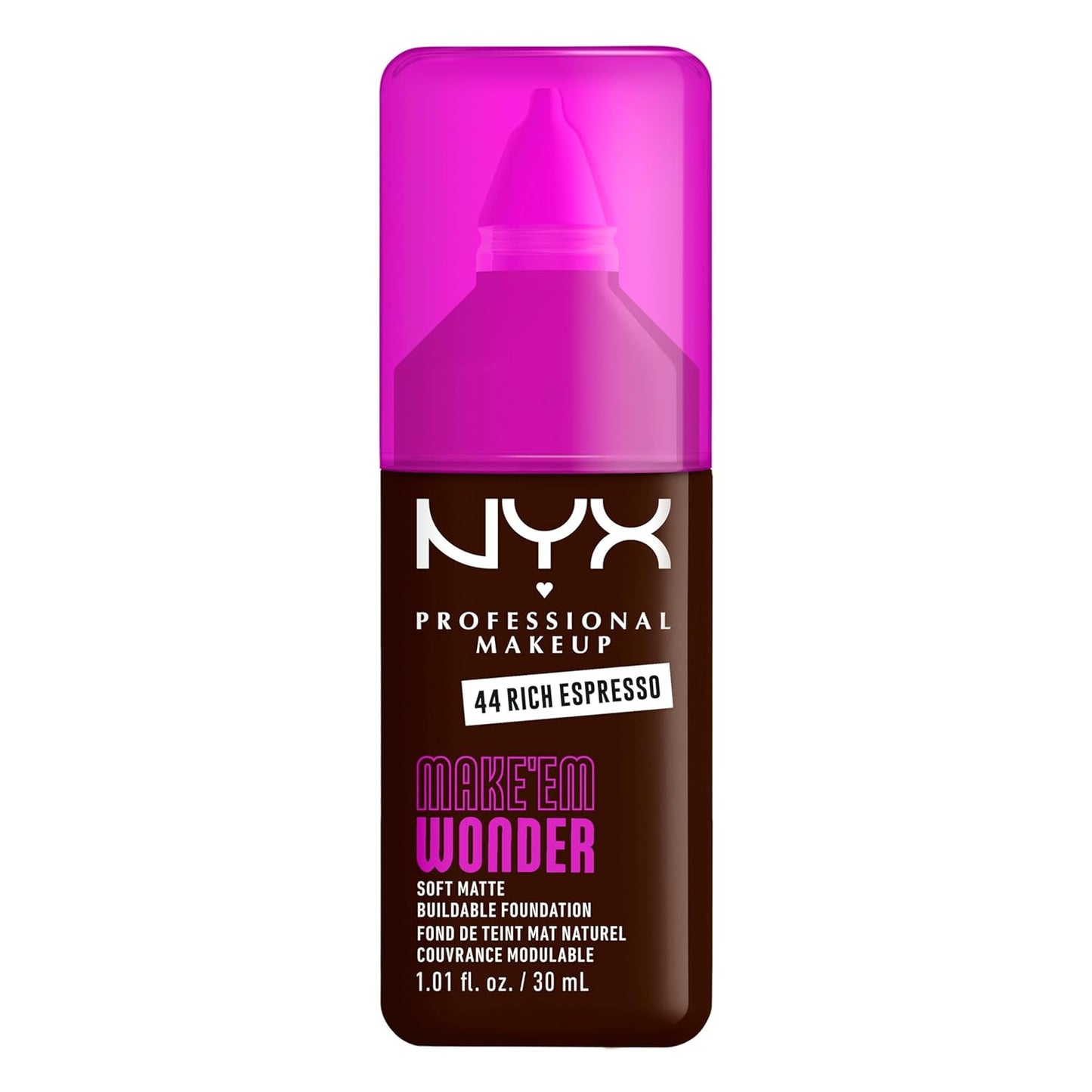 NYX Professional Makeup Liquid Foundation - 24HR Soft Matte Finish, Buildable Full Coverage | 12 Natural