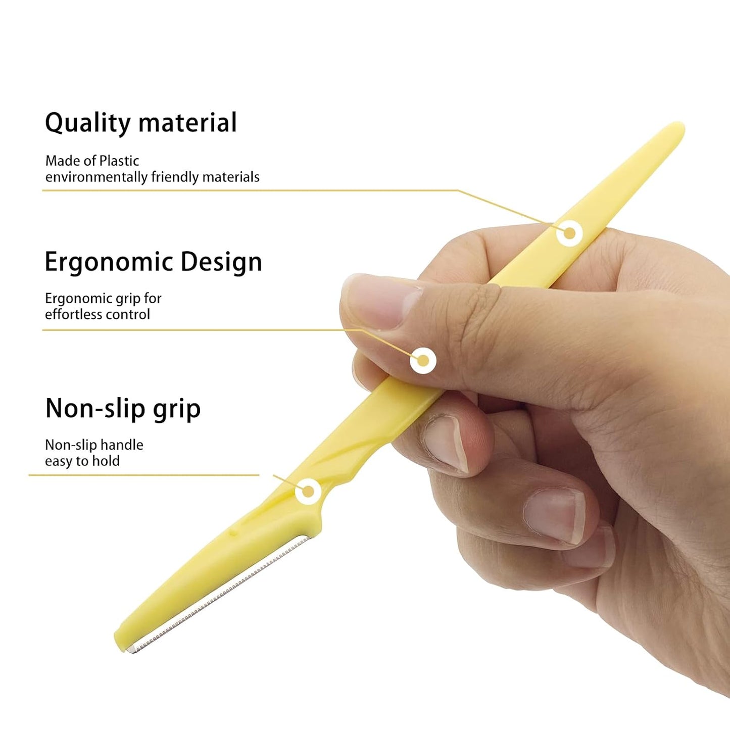 Eyebrow Razor for Women - 4 Pcs Dermaplane Facial Hair Trimmer | Multipurpose Shaper