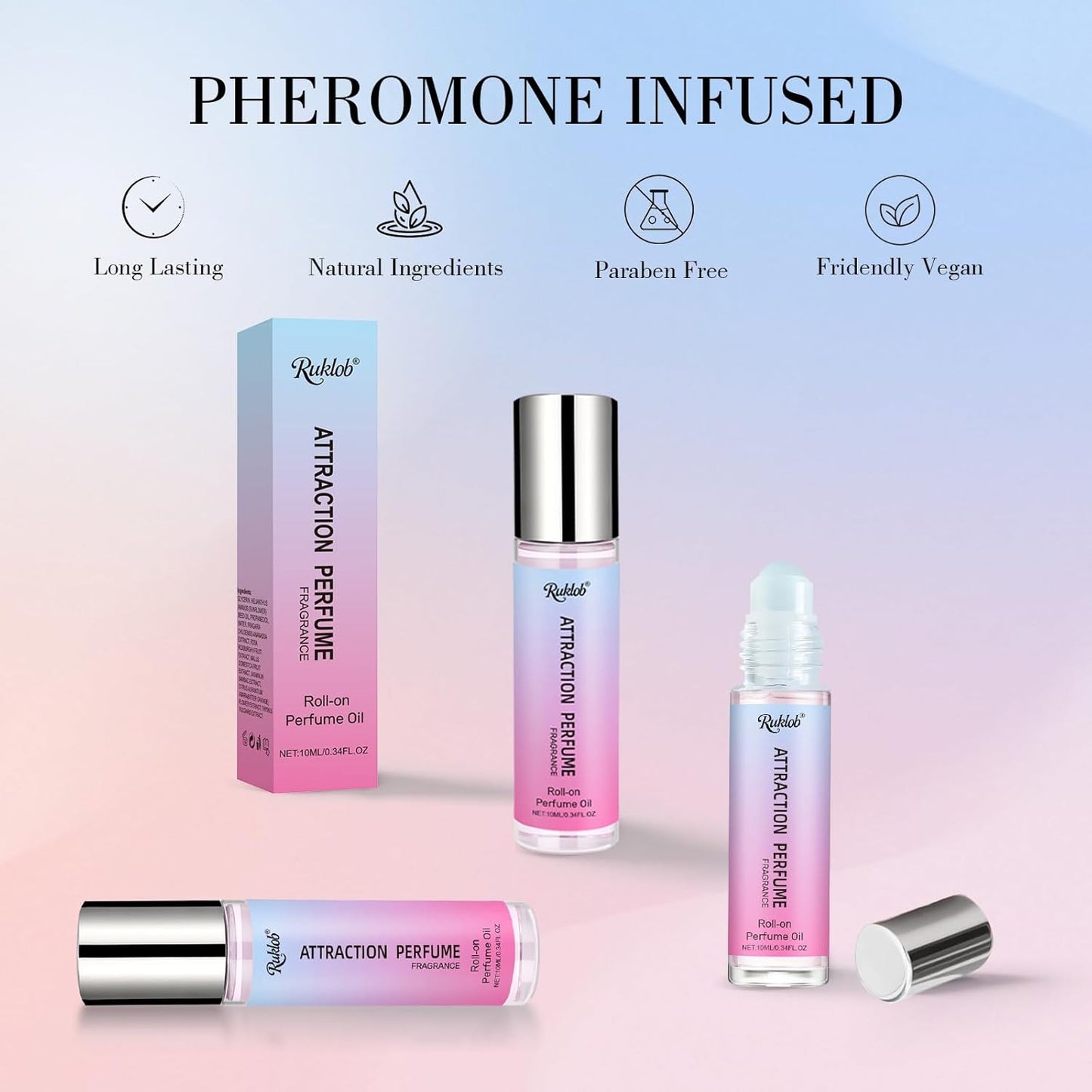 Pheromone Perfume for Women - Long-Lasting Roll-On Fragrance | Travel Size 0.34 fl. oz (10 mL)