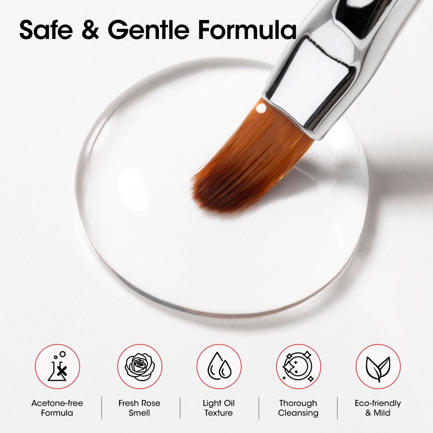 Gellen Nail Art Brush Cleaner with Wash Cup & 100Pcs Cotton Pads
