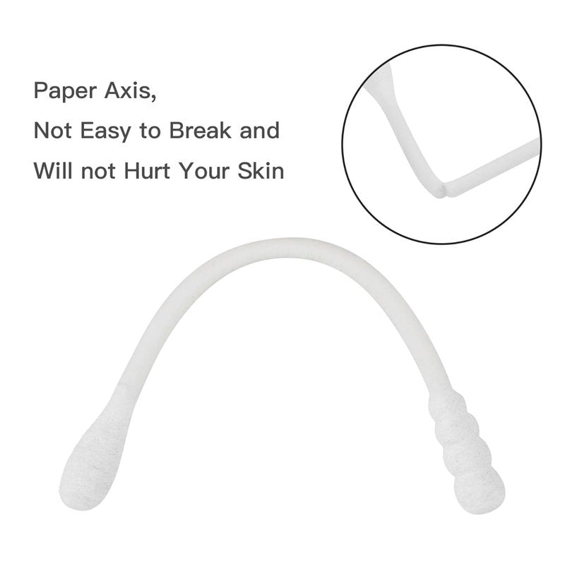 Cotton Swabs - 200 Count Double Tipped Ear Buds | Natural, Hypoallergenic & Cruelty-Free (White)