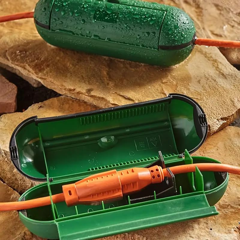 Waterproof Wire Protection Box - Electrical Safety Housing | Secure Orange Latches, Durable Design