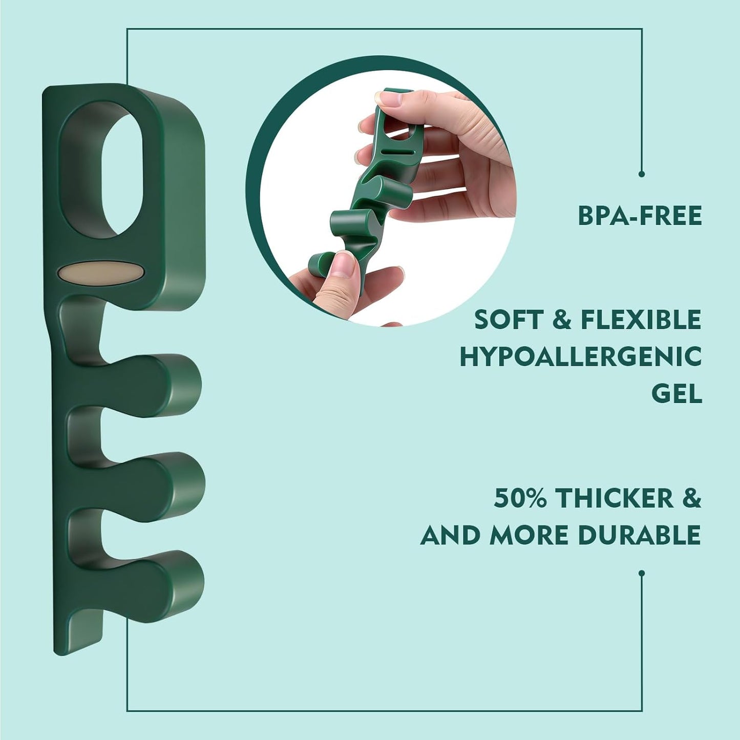 Adjustable Toe Separators - Soft Gel Spacers for Bunion Correction & Foot Pain Relief | S/M/L Sizes