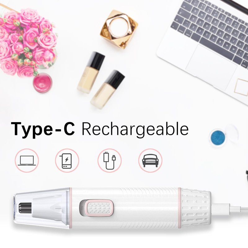 Antomoness Electric Eyebrow Trimmer for Women Hair Remover for Eyebrow Nose Face and Body Hair Removal with LED Light and Lithium-Powered Rechargeable Painless