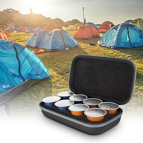 ROMAUNT Portable Espresso Maker Case for Nespresso Pods - Holds 8