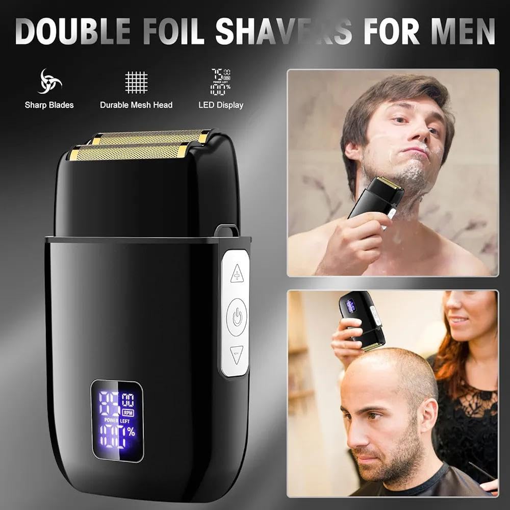 Roziapro Hair Clippers for Men Precise Close Cutting Beard Trimmer Rechargeable Barber Clippers Electric Nose Hair Trimmer Professional Hair Clippers Kit (Black)