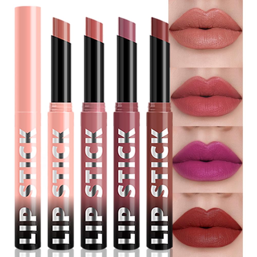 Maroon Red Matte Lipstick - Long Lasting Waterproof Vegan Lip Color | 24-Hour Moisturizing Stain
