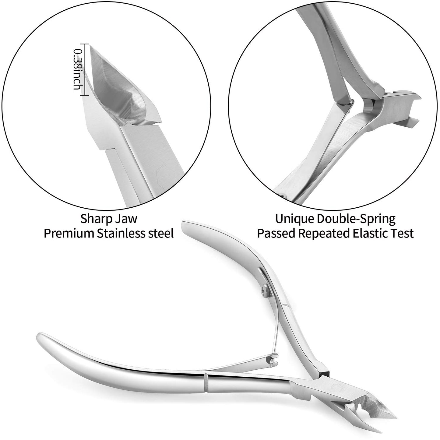 Cuticle Trimmer Set - Professional Stainless Steel Nippers & Pushers | Manicure & Pedicure Tools for Nails