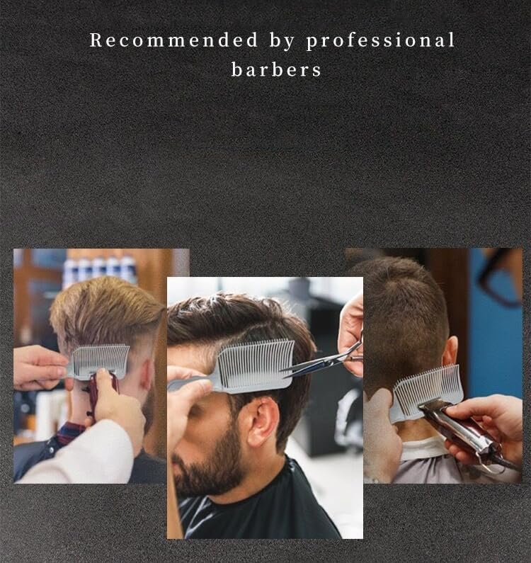 V-Shaped Comb Hair Blending Tool - Professional Fade Comb for Men | Heat Resistant, Grey 1pc