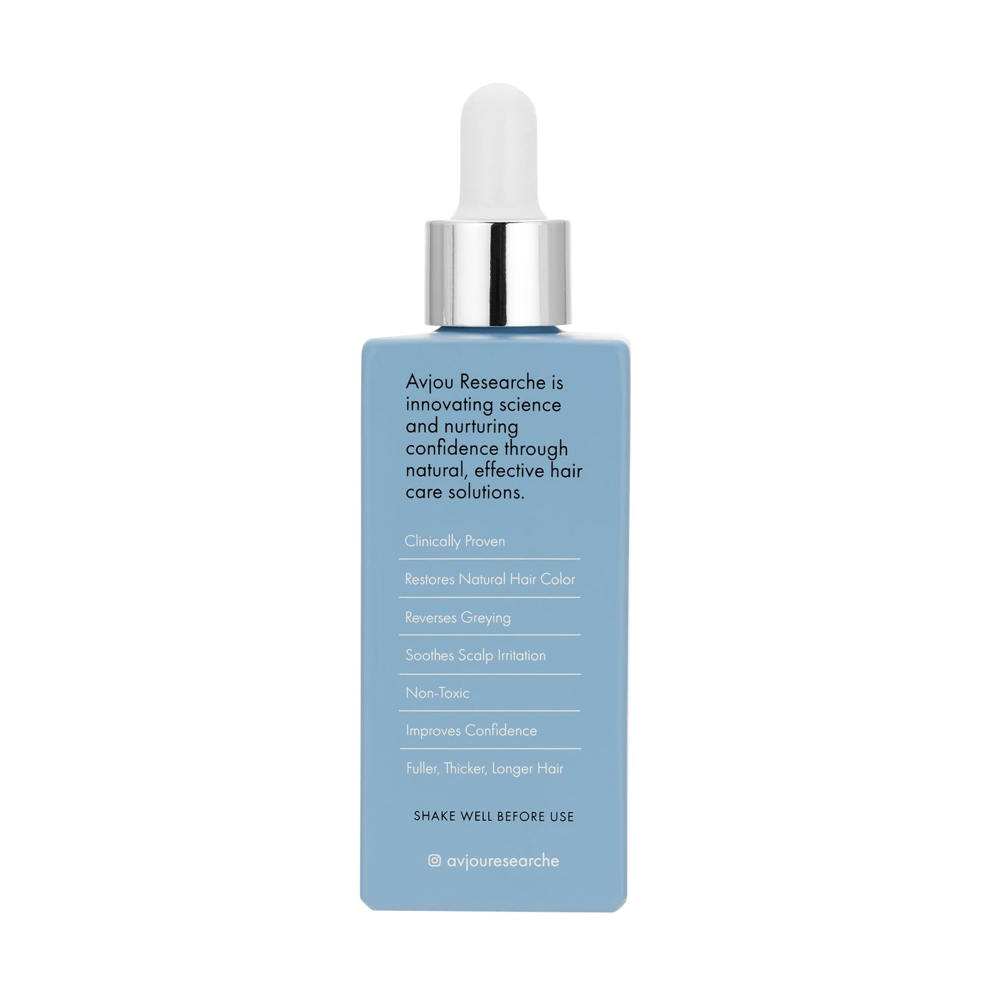Avjou Researche™ Scalp Serum – Thicker, Fuller-Looking Hair + Targets Visible Signs of Premature Greying – 3 Patented Ingredients – Backed by Cosmetic Science – Oil-Free, All Hair Types, 1.7 oz