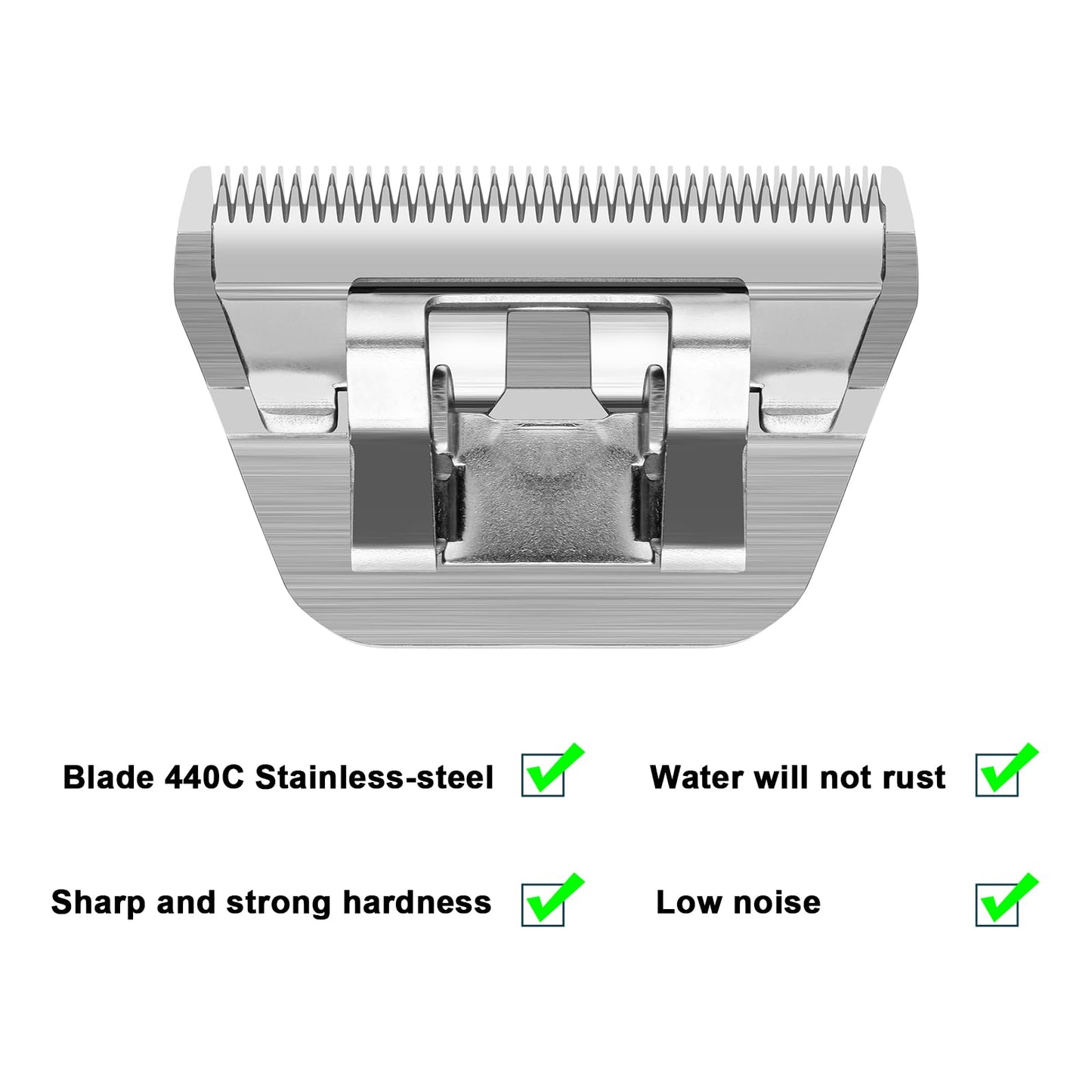 30W Detachable Dog Grooming Wide Blades,Compatible with Andis,Oster A5,Wahl KM10 Series Clippers,Cut Length 1/50”(0.5mm)