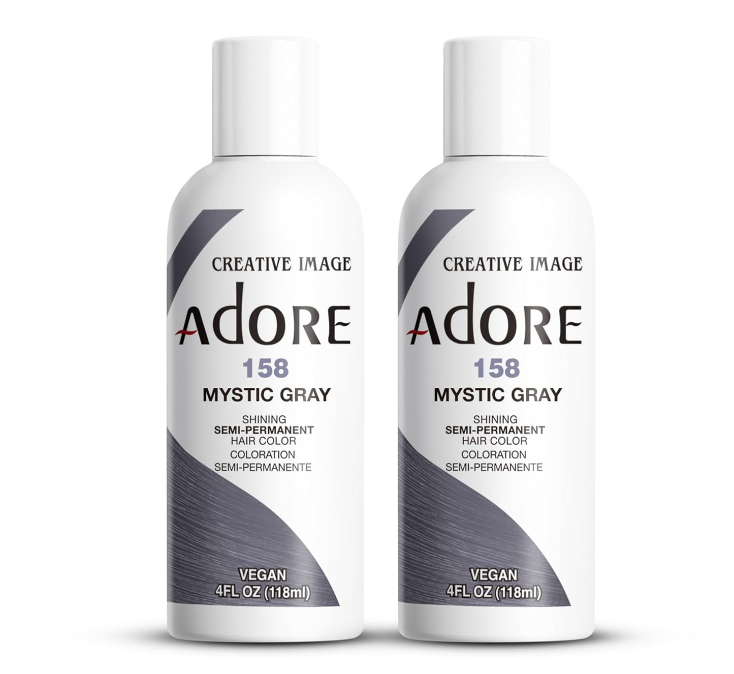 Adore Semi Permanent Hair Color - Mystic Grey | Vegan, Ammonia-Free Hair Dye | 4 Fl Oz