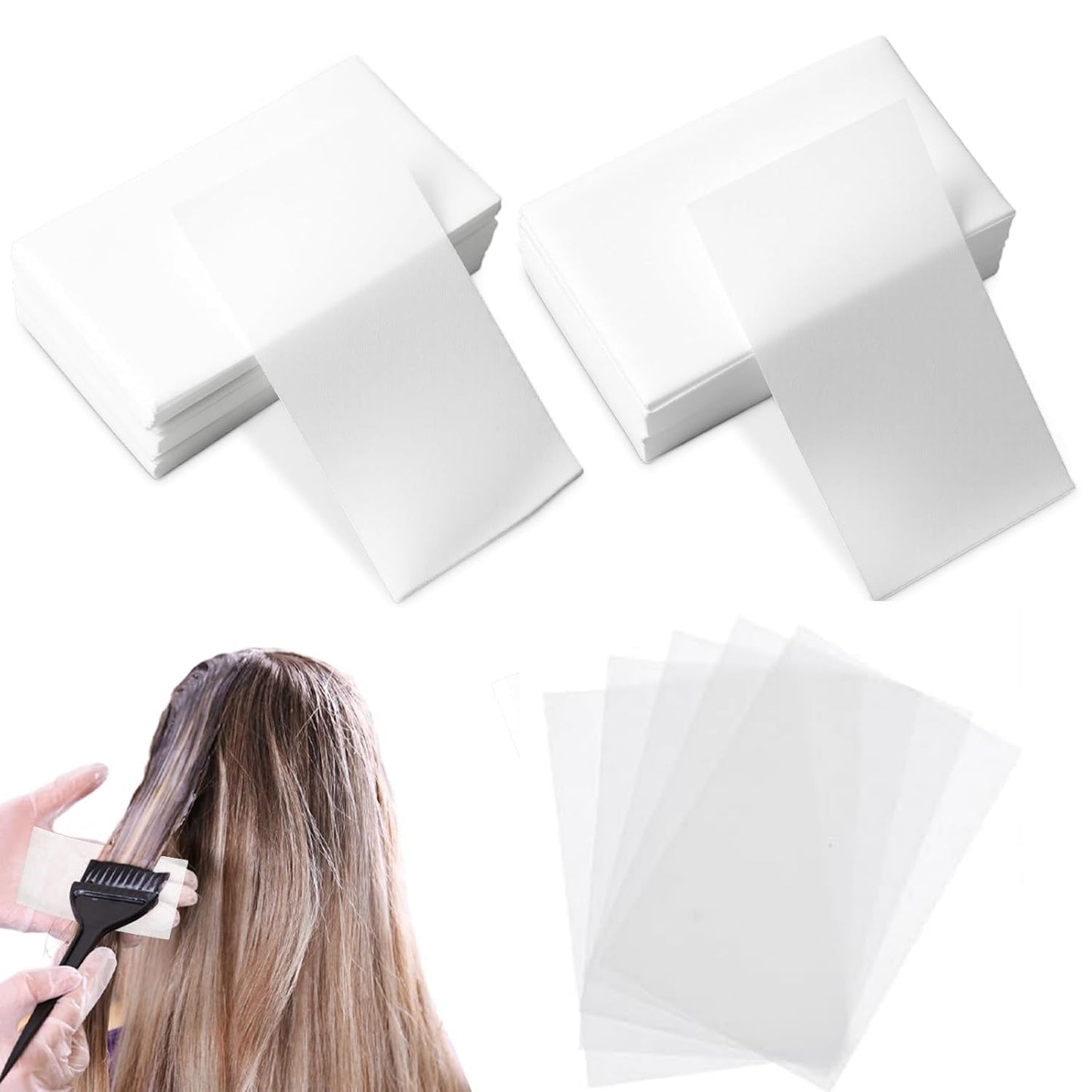 Disposable Salon Perm Paper - 200PCS Heat-Resistant Ultra-Thin Mesh for Fine Hair | 2 Sizes Available