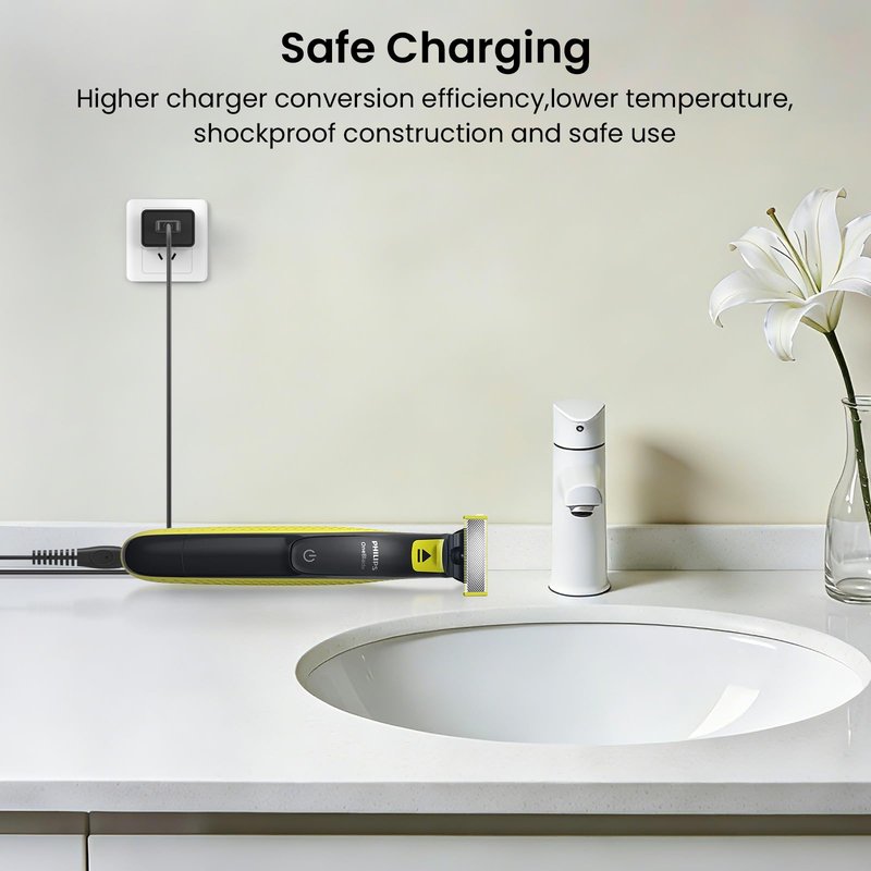 Xxszhy 5V Charger Fit for Philips Norelco One Blade 360 QP2724 QP2834 Trimmer Razor, MG7910 MG9510 MG9520 MG9525 QP4631 QP6542 QP6552 QP4530 QP1924 QP1324 MG5900 MG5910 MG3919 for Phillips Shaver