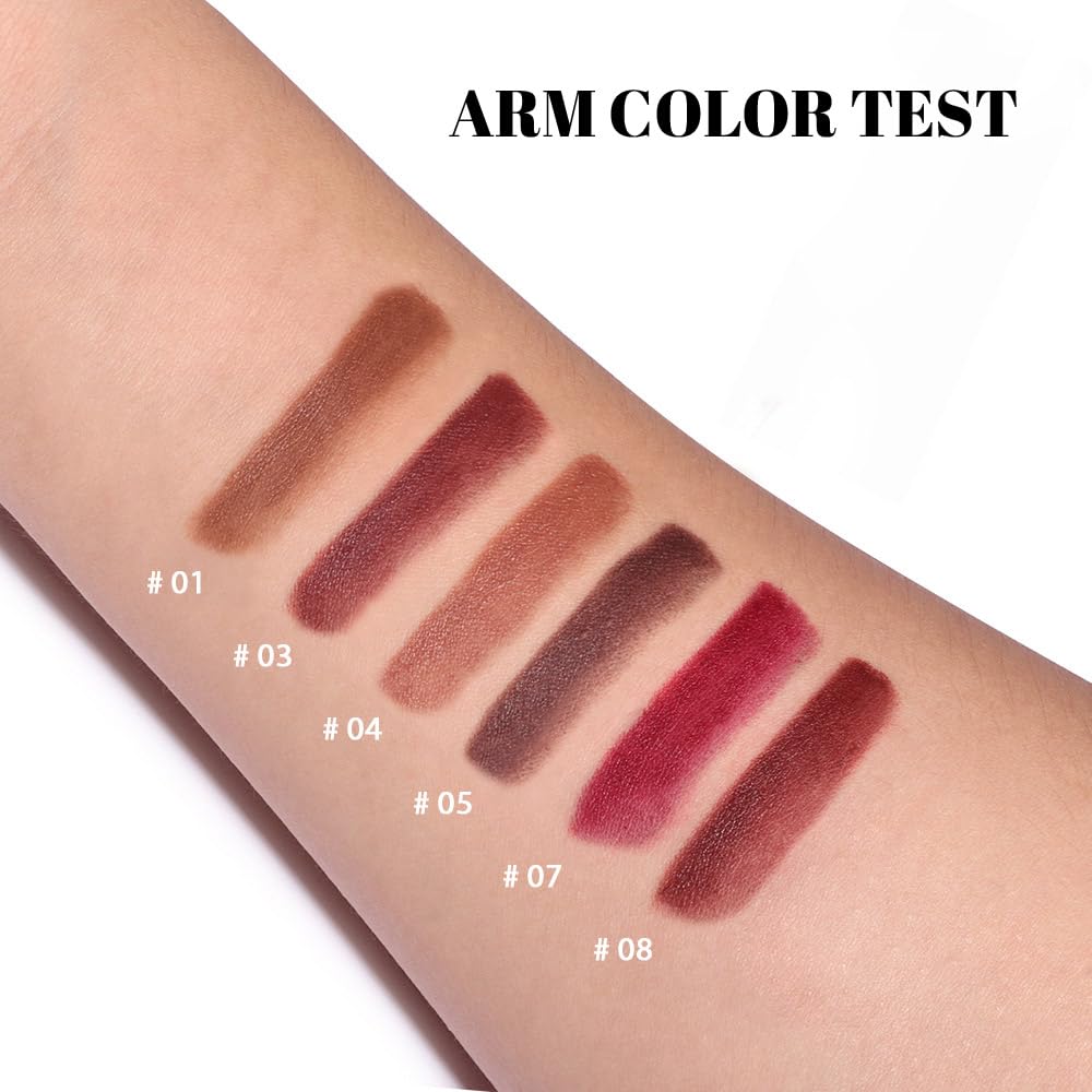BINGBRUSH 2-in-1 Gradient Lip Liner & Lipstick Combo - Matte Waterproof Lip Pencil Set | Smudge-Proof Ombre Contour (6 Colors)