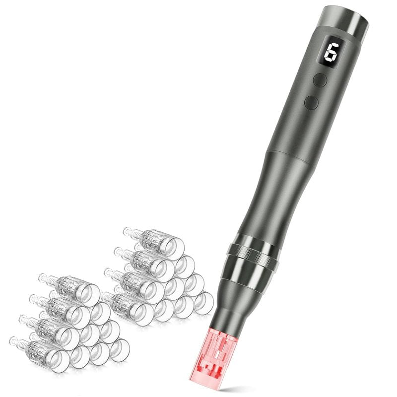 Microneedle Derma Roller Pen - 0.25mm Microneedling Tool for Face | At-Home Skin Treatment for Men & Women