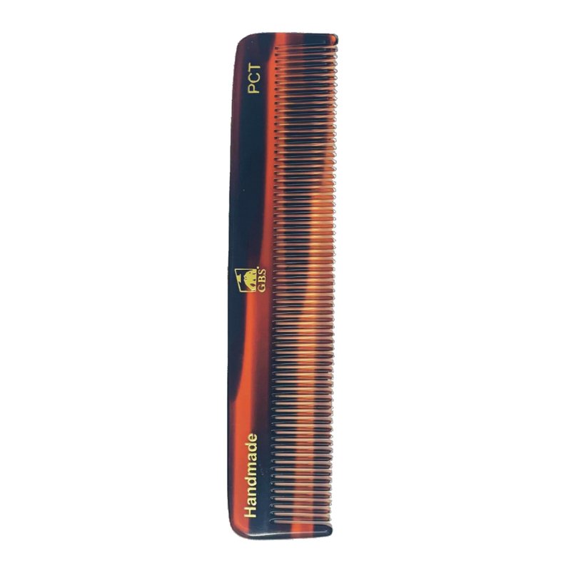 GENTS PCT 5-Inch Pocket Hair Comb for Men & Women – Fine Tooth Tortoise Shell Comb for Hair Styling, Detangling & Grooming – Handmade Cellulose Acetate, Anti-Static & Durable Peines Para Cabello