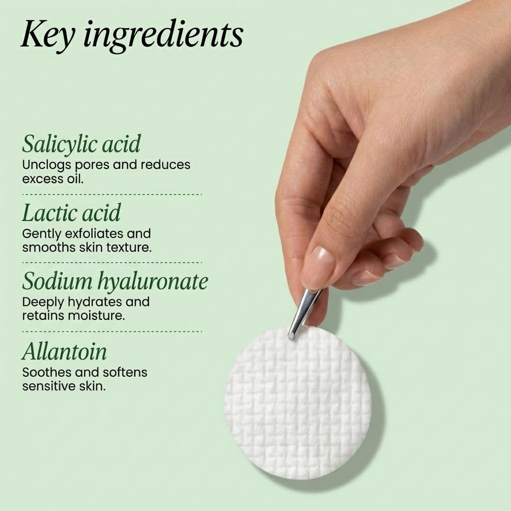 Toner Pads - Gentle Dual-Action Pore Minimizer for All Skin Types | 70 Exfoliating Textured Pads