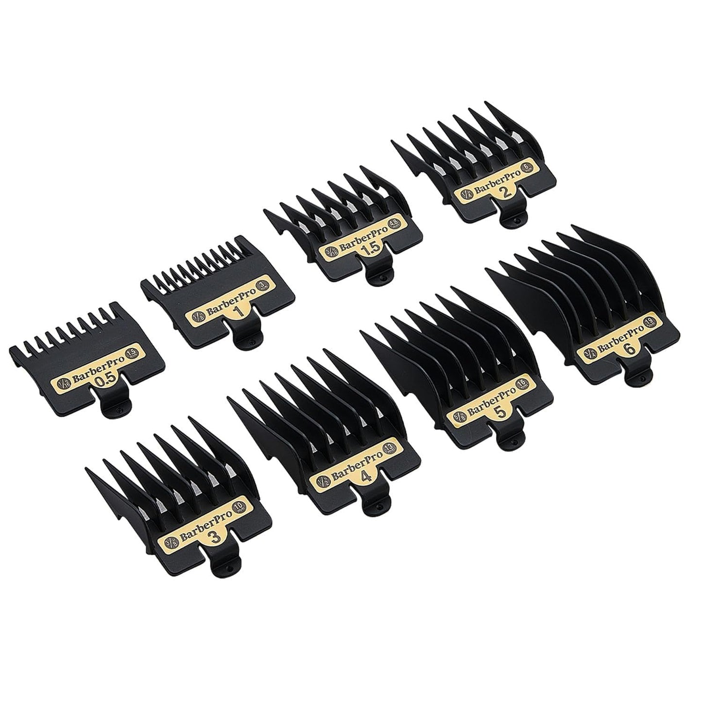 4PCS Premium Clipper Guards with Metal Clip compatible with BaBylissPRO Barberology Comb Set,Cutting Lengths 1/16”-1/4 ”, for Babyliss Clipper Guards-Fits FX870，FX890，FX825 and FX673 Clippers