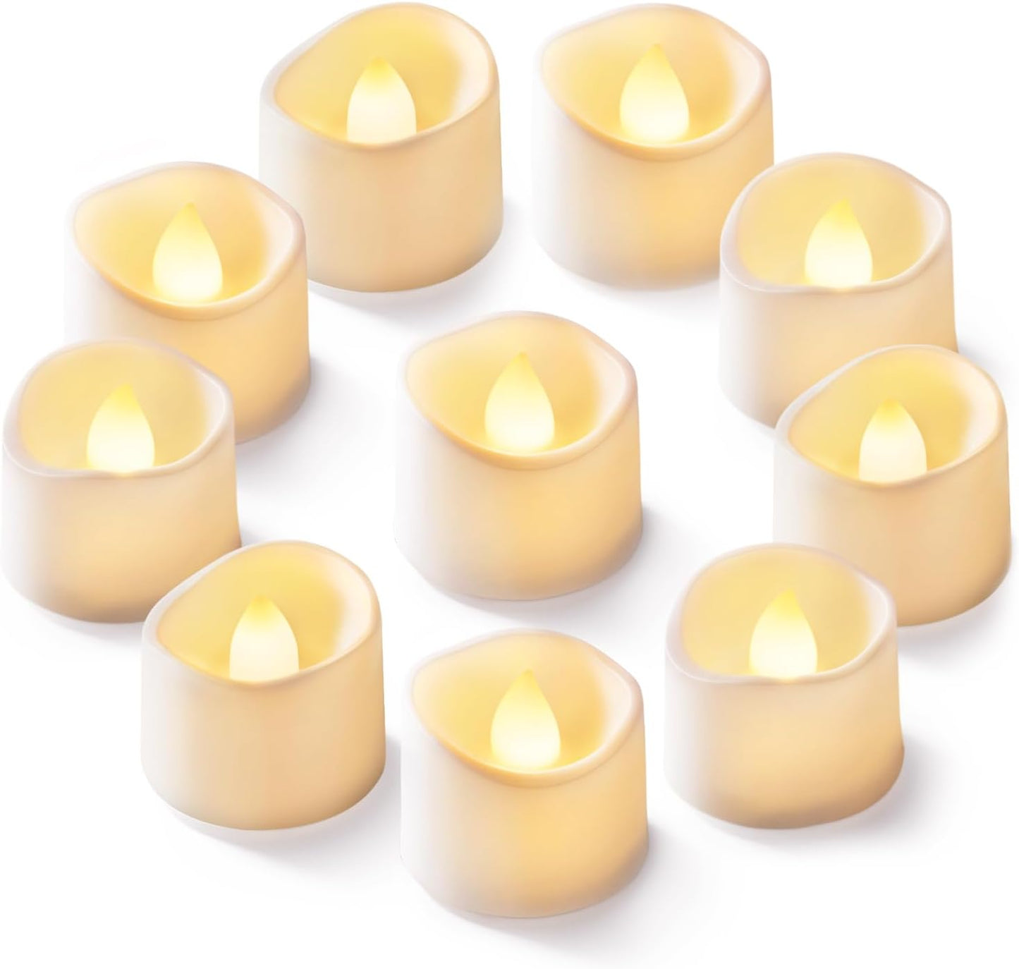 Flickering Flameless Candles - 24Pcs Battery Operated LED Tea Lights | 200+ Hours for Weddings, Parties, Decor
