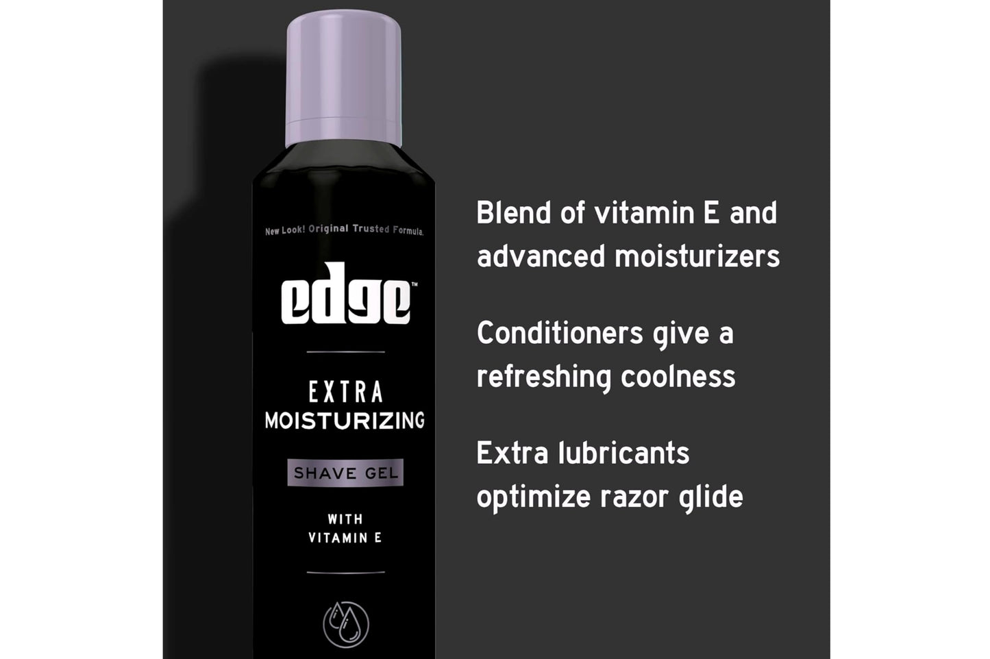 Edge Extra Moisturizing Shave Gel with Vitamin E, Moisturizes, Protects and Soothes To Help Reduce Skin Irritation, 7 oz - 9 Pack