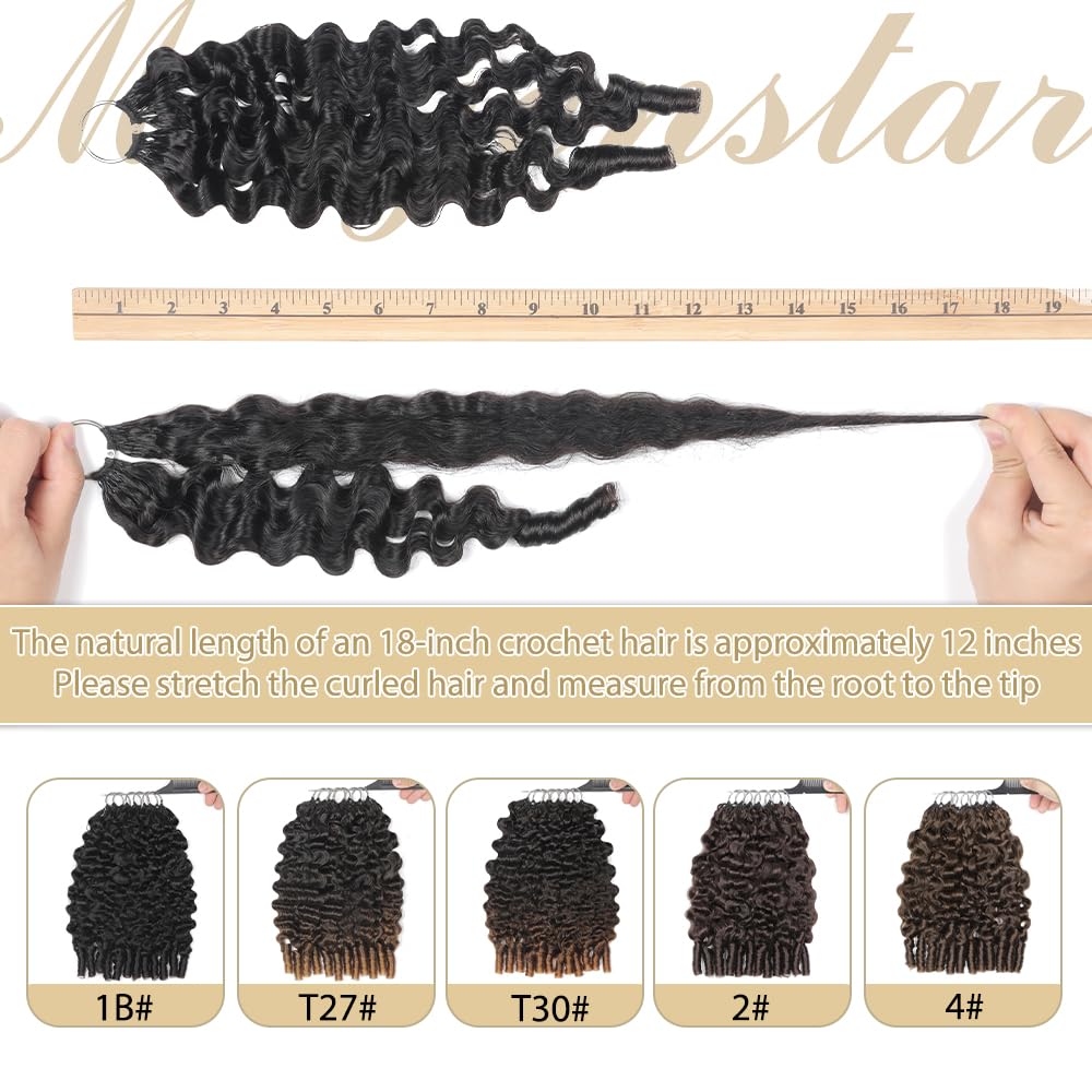 MORGENSTAR Feather Crochet Human Hair Burmese Curly 18 Inch 50g Knotless