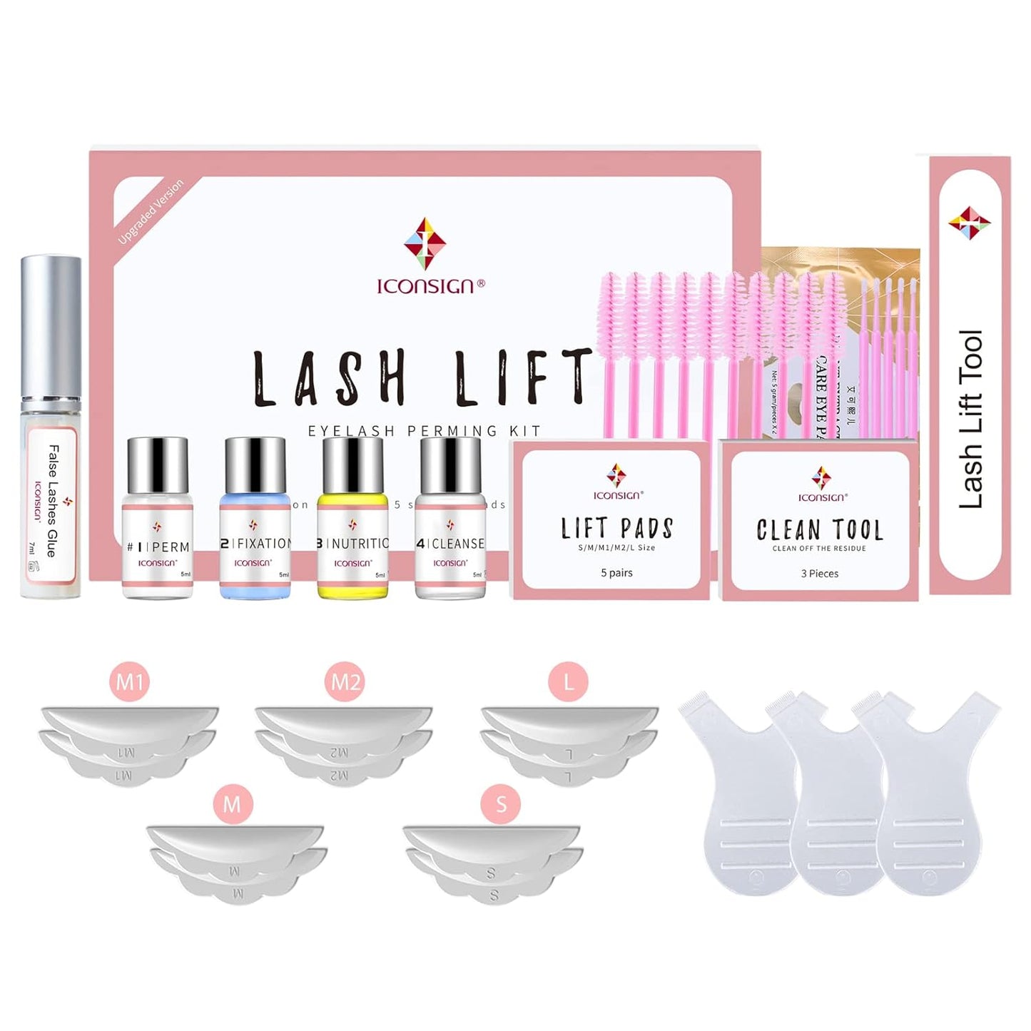 ICONSIGN Lash Lift Kit - Professional Semi-Permanent Eyelash Curling for Salon & Home Use | 2026 Upgrade