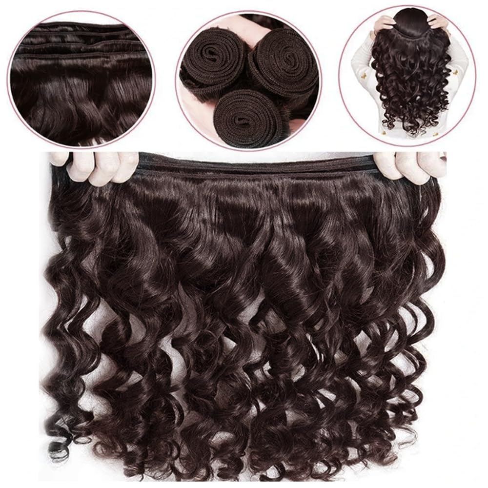 Brown Bundles Human Hair #4 Loose Wave Bundles 24 26 28 inch Brown Loose Deep Wave Bundle Body Wave Bundle Human Hair Extensions