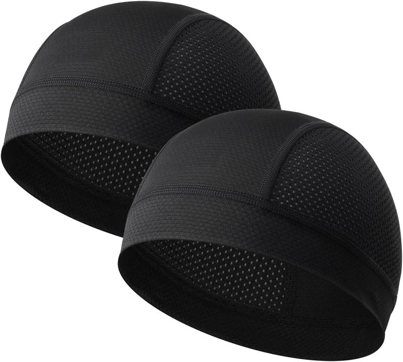 Summer Skull Cap Helmet Liner - Breathable Cooling Beanie for Men & Women | 2-Pack