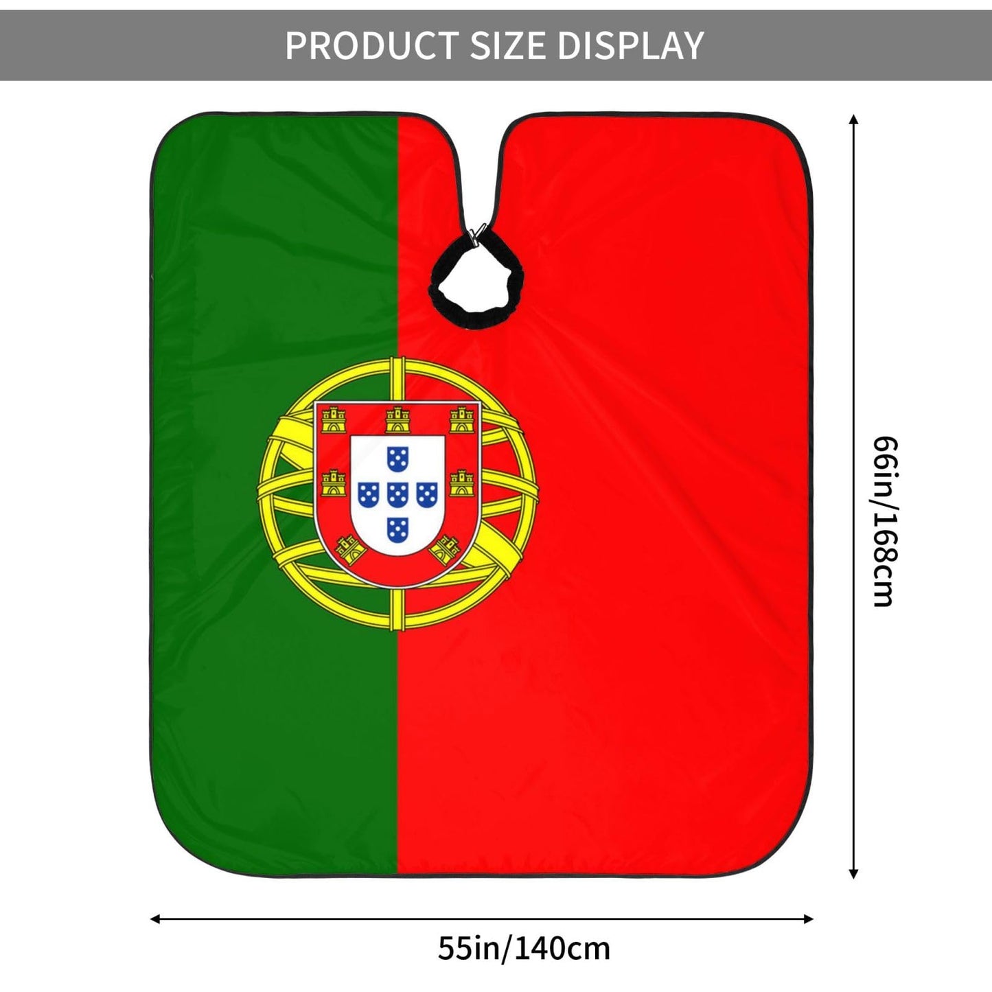 Luirioe Portugal Flag Hair Cutting Barber Cape Hair Salon and Dyeing Styling Cloth for Women/Men