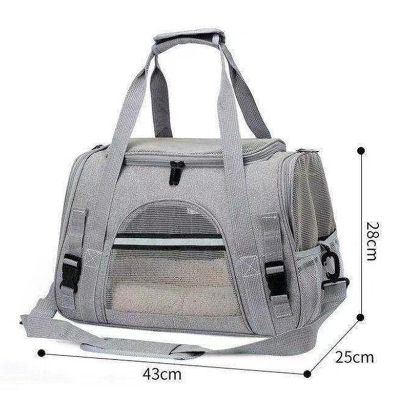 Cat Dog Carrier, Pet Travel Carrier for Small Dogs, Cat Carrying Case Collapsible Dog Carrier, Foldable Soft Sided Animal Carriers Puppy Carry (Black)
