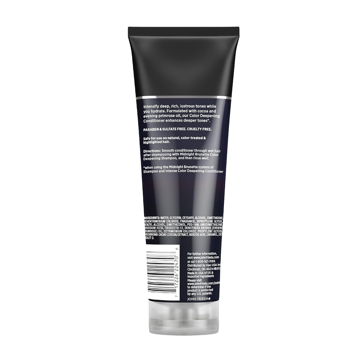 John Frieda Midnight Brunette Conditioner - Deepening Formula with Cocoa & Primrose Oil | 8.3 Oz